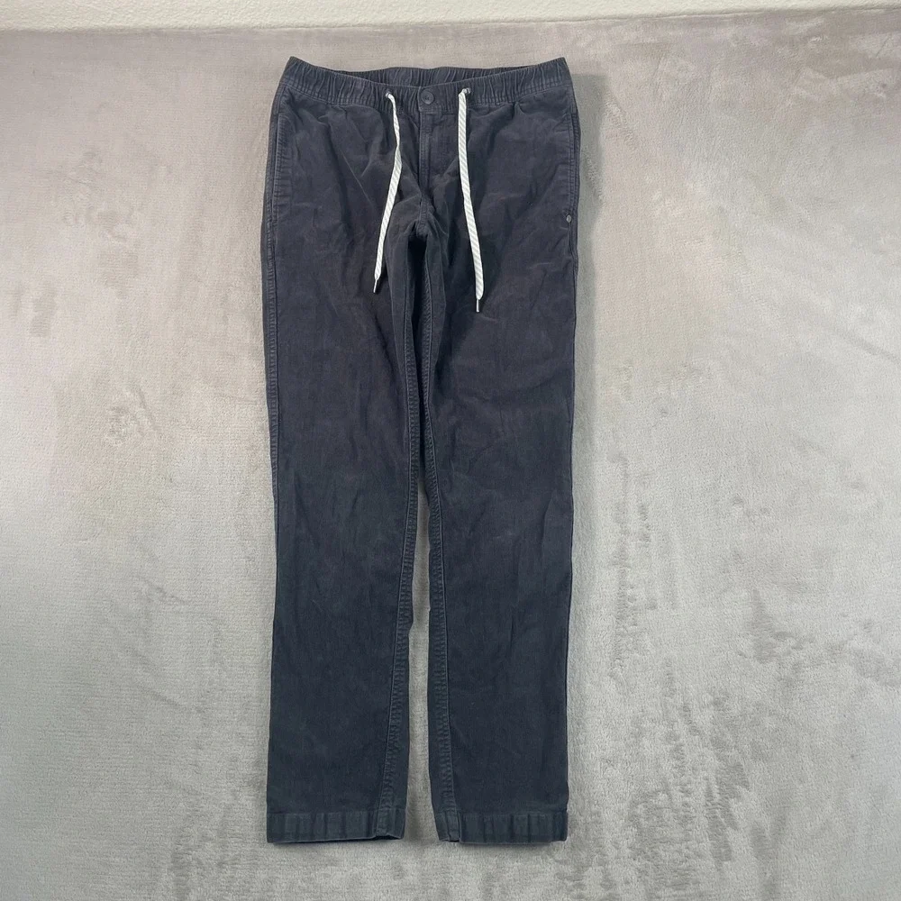 Vuori Optimist Pants Mes Medium Gray Corduroy Elastic Waist Drawstring V440